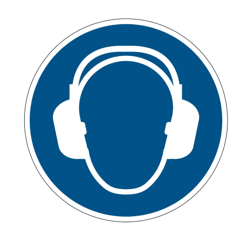 Pittogramma adesivo da terra ''DPI Cuffie'' D 43cm 1729 Durable